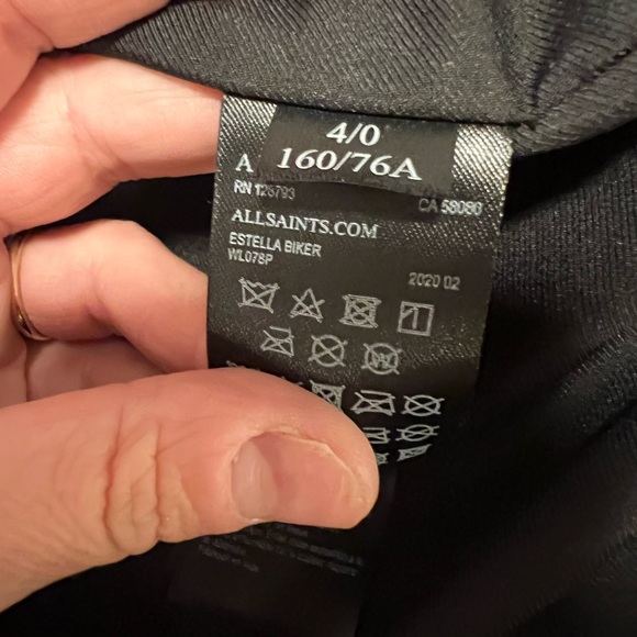 All Saints Estella Biker Jacket. Size: US 0, UK 4, EU 32. - Picture 5 of 7